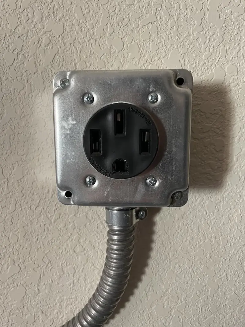 NEMA 14-50 outlet installed for Smart Home Electrical in Minnetrista